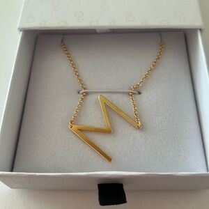 SOLD -‘M’ initial necklace - 18k Gold Vermeil